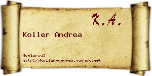 Koller Andrea névjegykártya