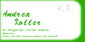 andrea koller business card